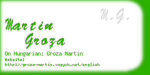 martin groza business card